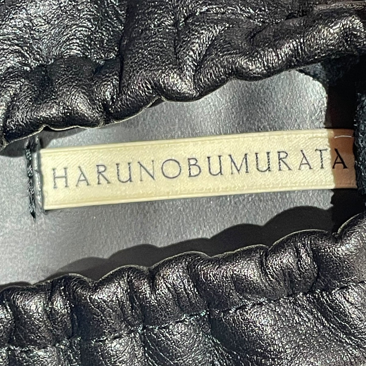 HARUNOBUMURATA SQUARE TOE GATHERED LEATHER SHOESHM22W1301 DRM01 古着・中古-5枚目のアイテム画像