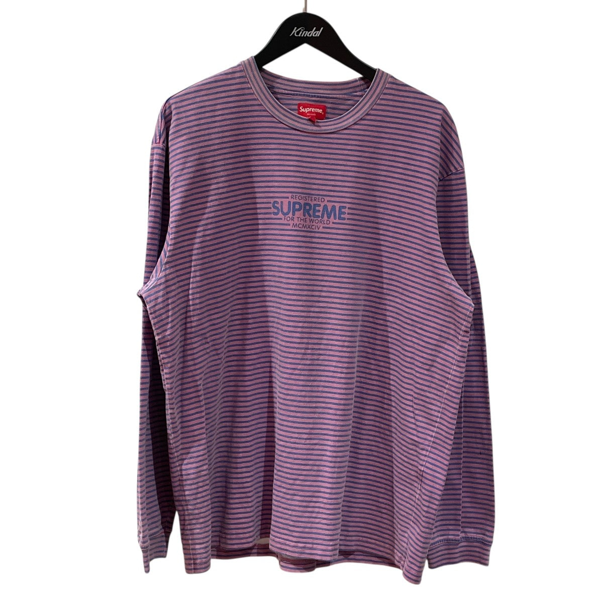 20AWMICRO STRIPE L S TOPロングスリーブTシャツ