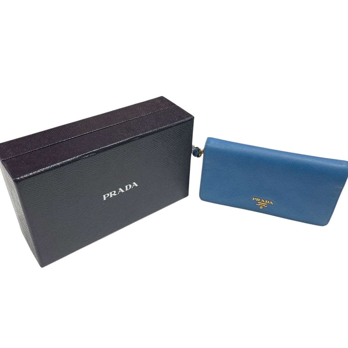 PRADA(プラダ) サフィアーノメタル チェーンウォレット長財布1ZH029
