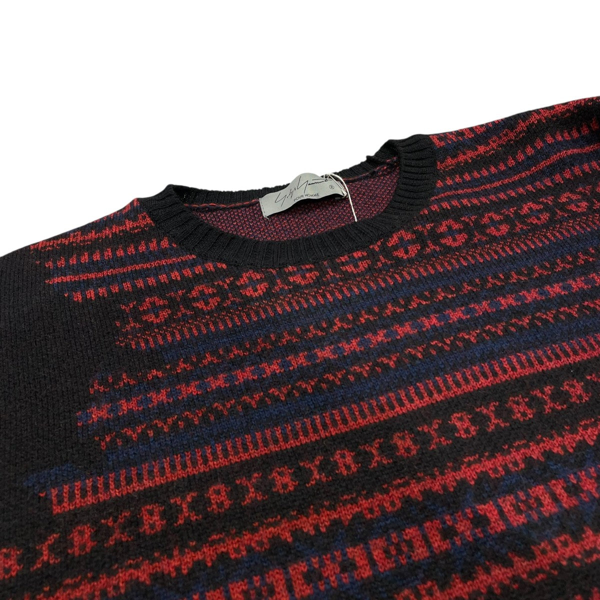 Yohji Yamamoto pour homme WORMHOLE ROUNDNECK KNITニットH0-K12-195 古着・中古-3枚目のアイテム画像