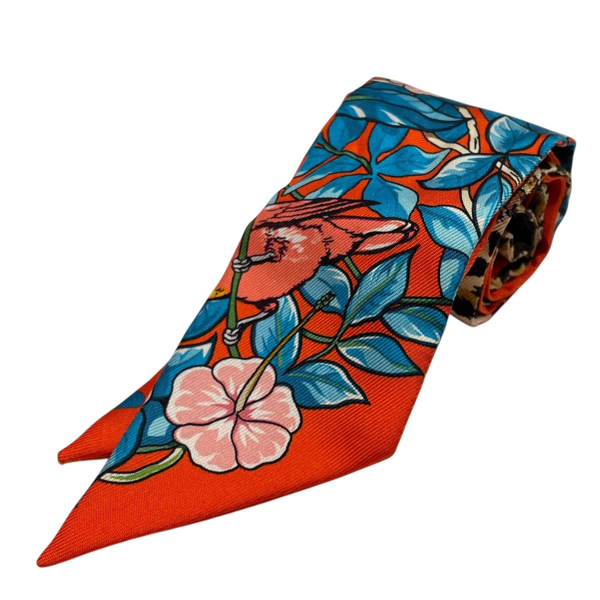 HERMES(エルメス) ツイリー ジャングルラブラブスカーフ オレンジ