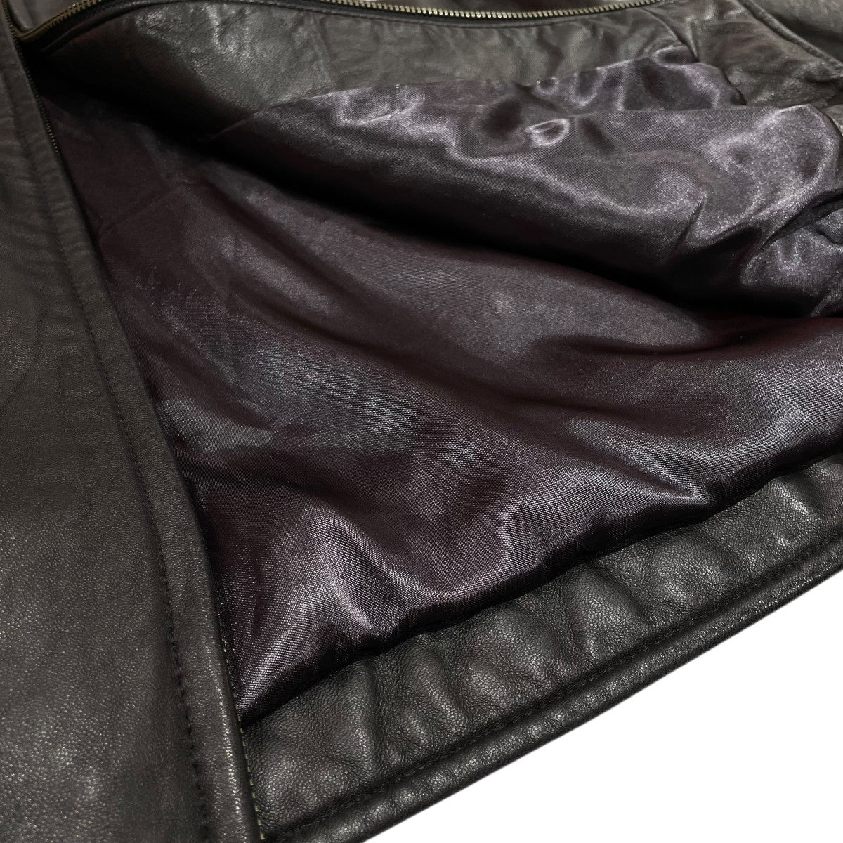 90s HATHAWAY ラムレザージャケット　ブラック　古着 HATHAWAY(ハサウェイ) レザージャケット ブラック｜【公式】カインド