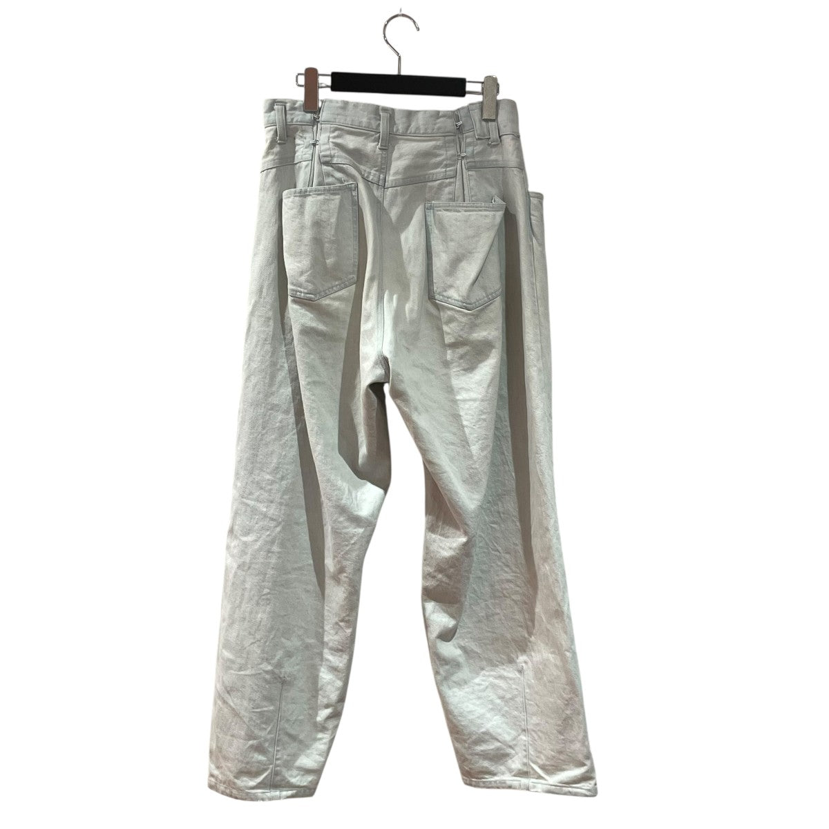 stein(シュタイン) ex wide hooked denim jeansデニムパンツ ホワイト