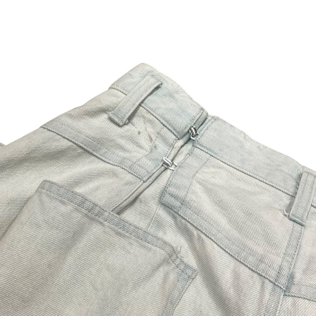 stein(シュタイン) ex wide hooked denim jeansデニムパンツ ホワイト