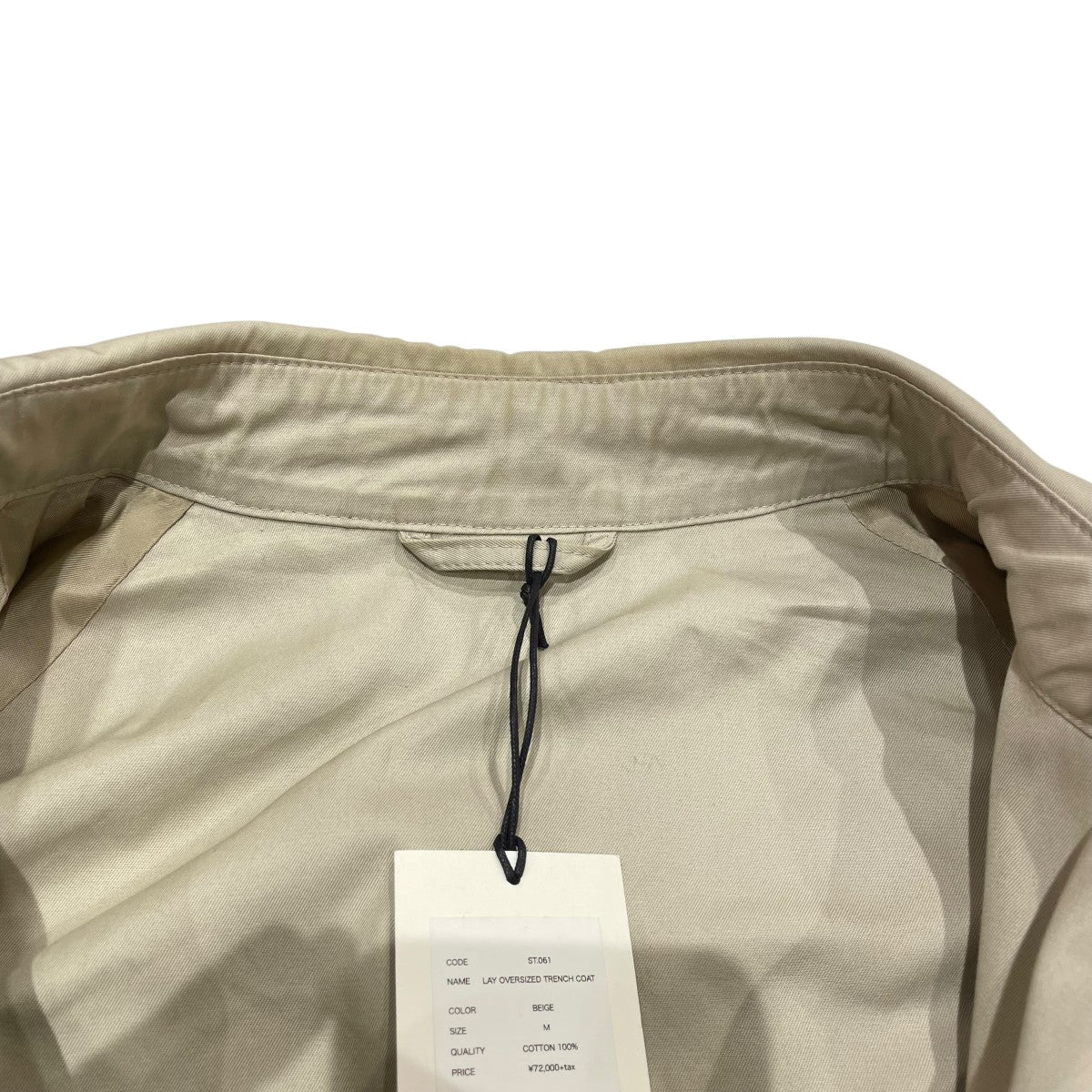 LAY OVERSIZED TRENCH COATオーバーサイズトレンチコートST.061