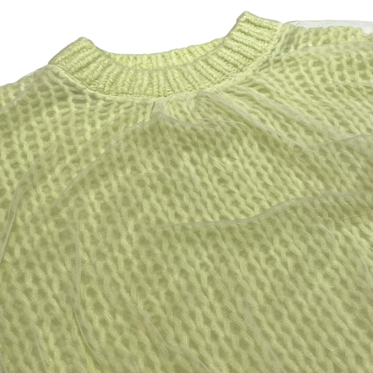 チュールドッキングローゲージニットニットTK-80243643