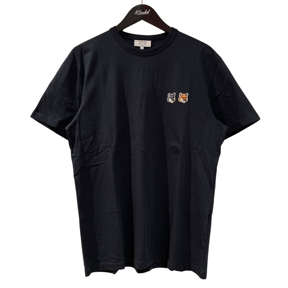 MAISON KITSUNE ダブルフォックスヘッド パッチ クラシック Tシャツ半袖Tシャツbu00103kj0008 古着・中古-1枚目のアイテム画像