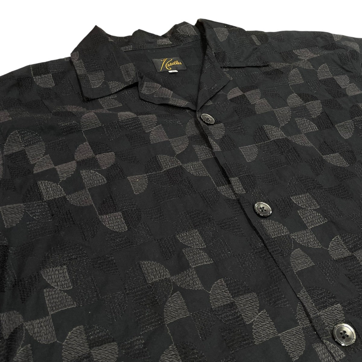 Needles Cabana Shirt-Circle EmbオープンカラーシャツIN167 古着・中古-3枚目のアイテム画像