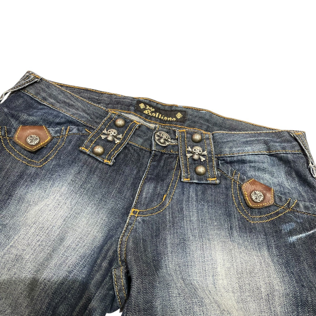 ジョンガリアーノ galliano ショートパンツ ハーフ　L サイズ JOHN GALLIANO(ジョンガリアーノ) デニムハーフパンツ0387 D099 0387