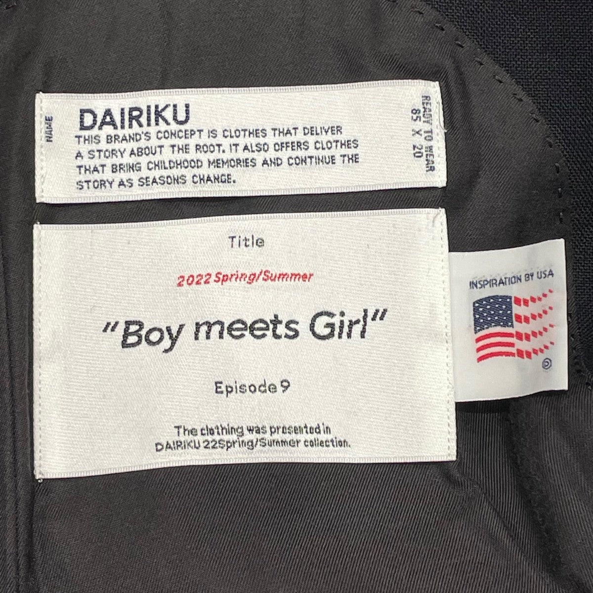 DAIRIKU(ダイリク) 22SSBoy meets Girlテーラードジャケット22SS J-3