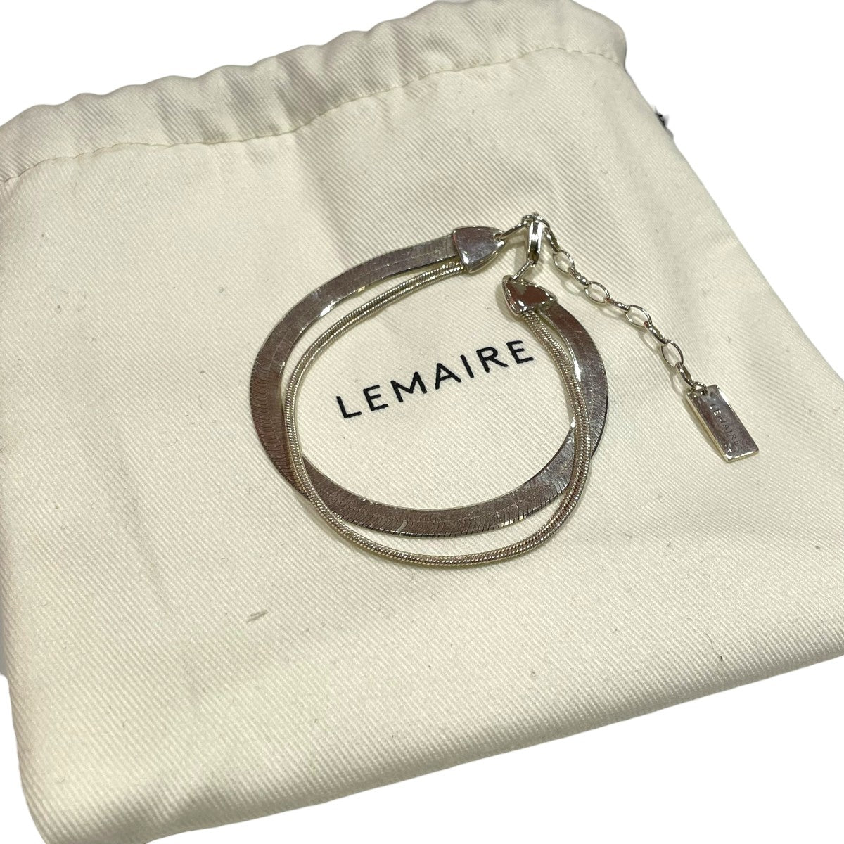 LEMAIRE Silver Water Snake Braceletブレスレット 古着・中古-6枚目のアイテム画像