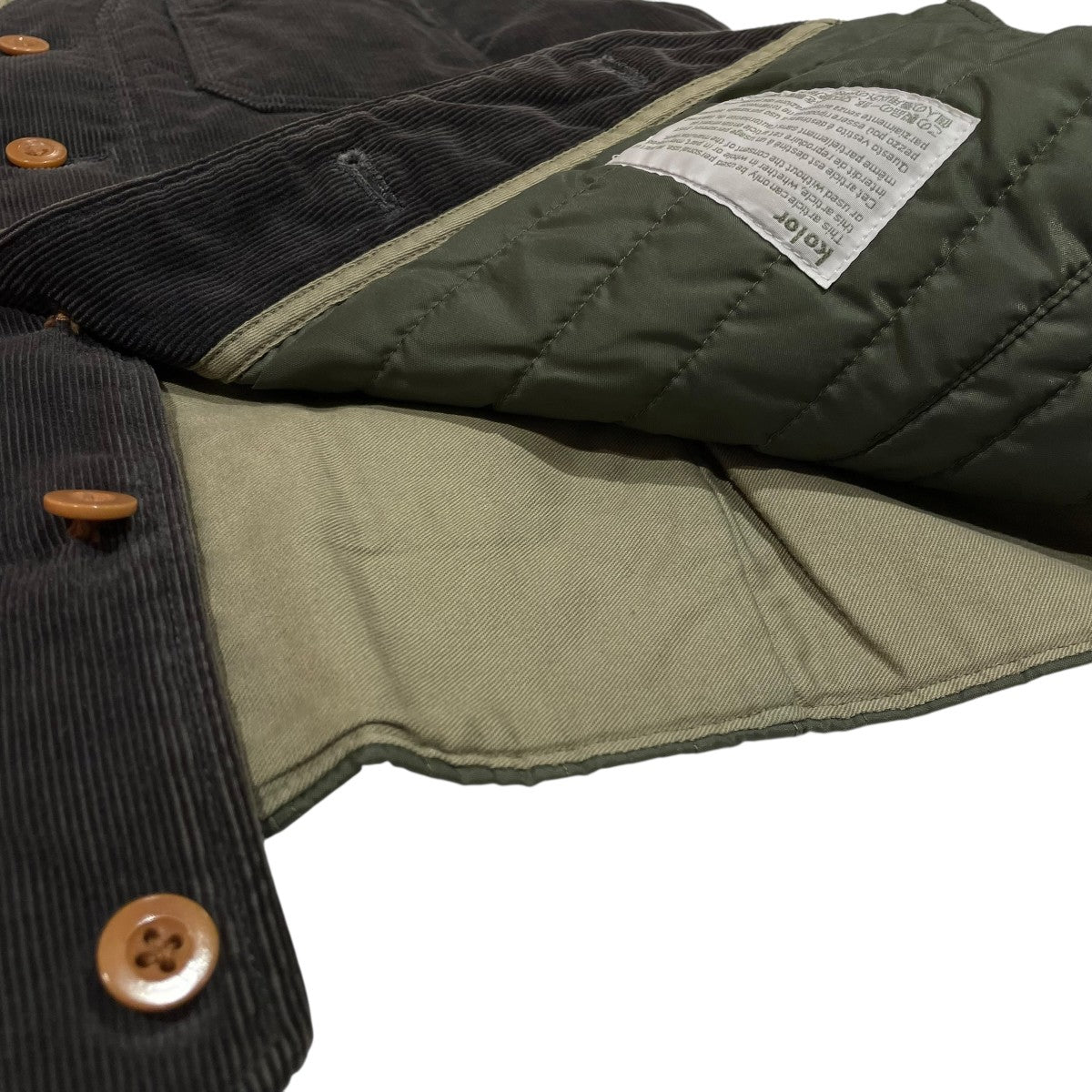 KOLOR コーデュロイベスト7WCM-V04105 古着・中古-4枚目のアイテム画像