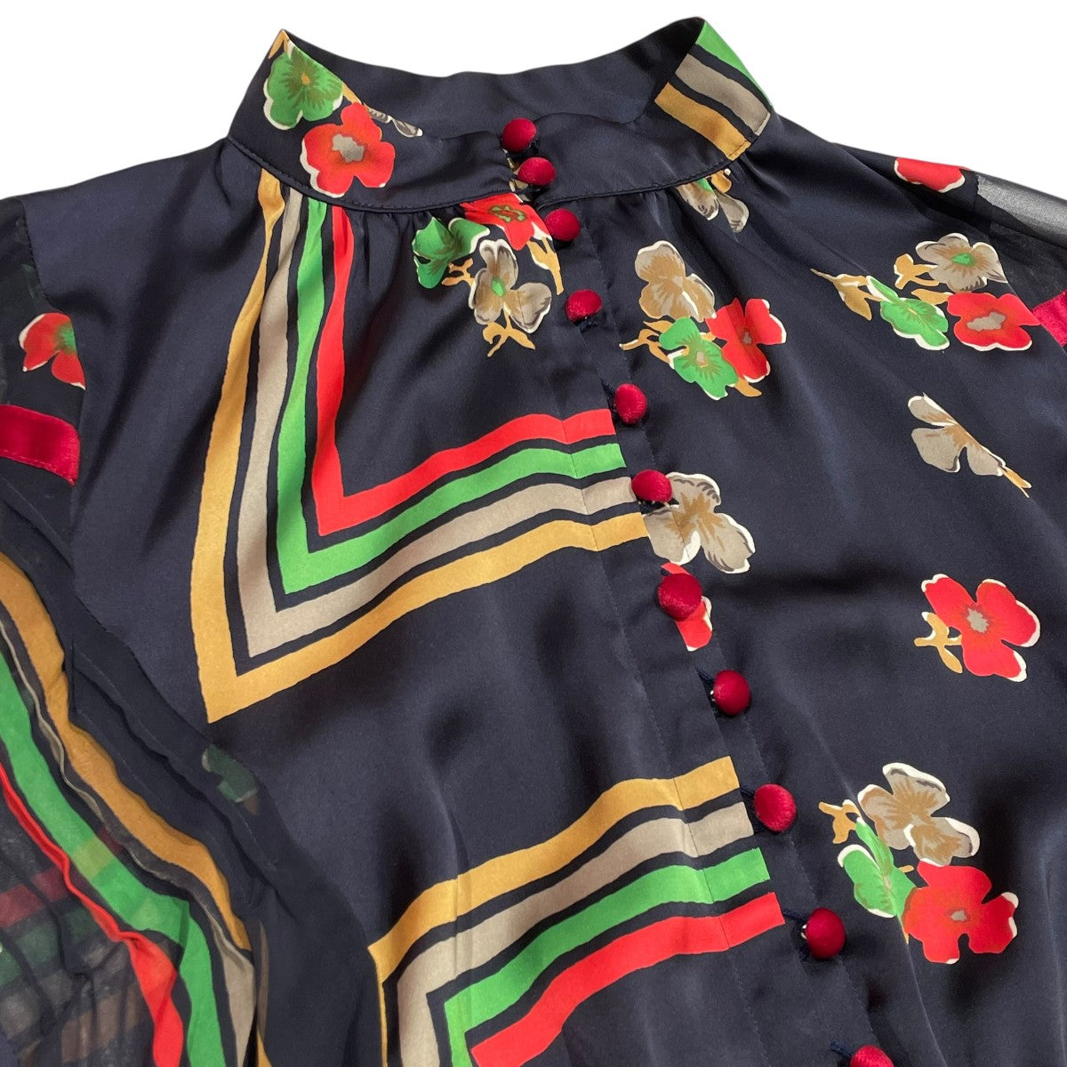 sacai 花柄半袖ワンピース17-03352 古着・中古-3枚目のアイテム画像