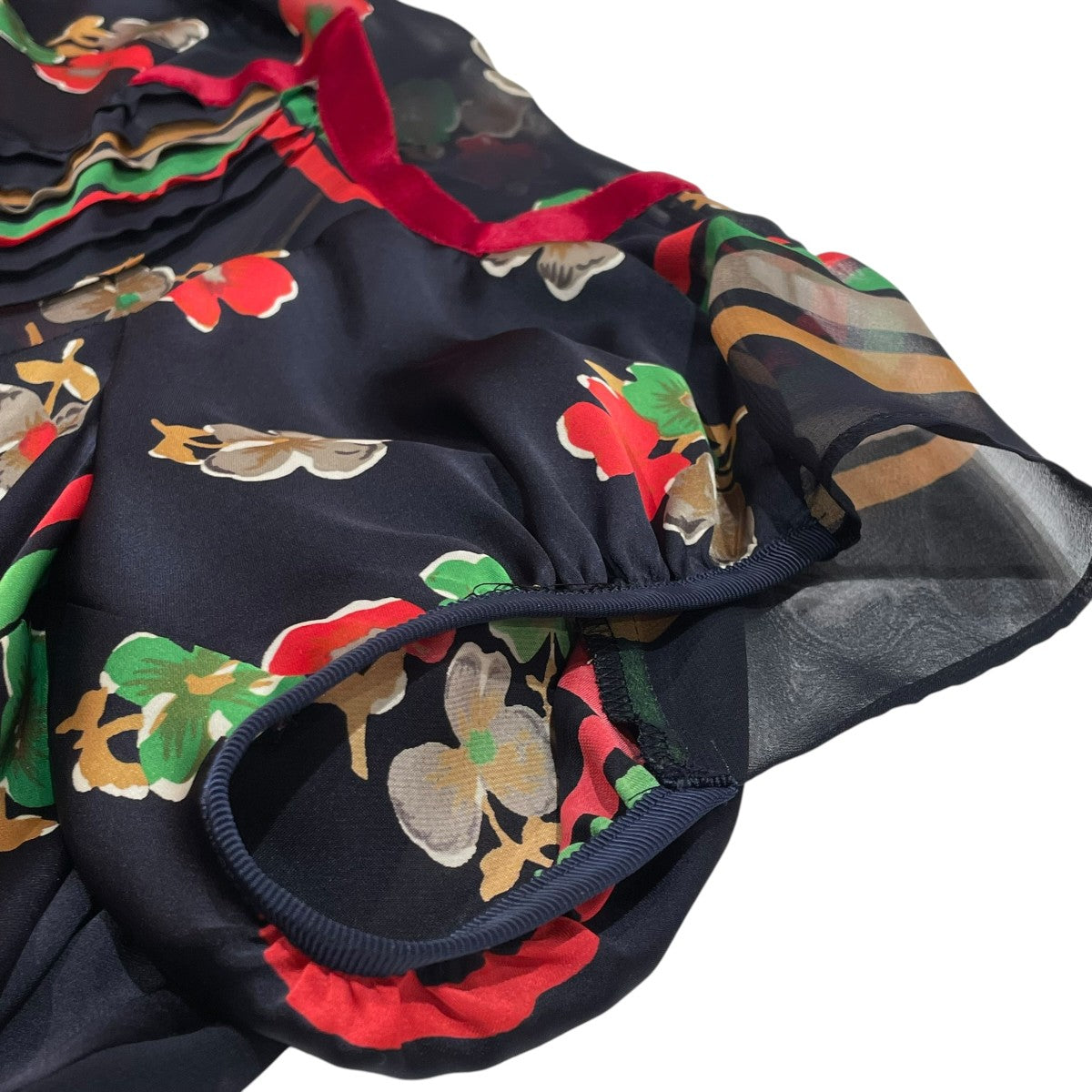 sacai 花柄半袖ワンピース17-03352 古着・中古-4枚目のアイテム画像