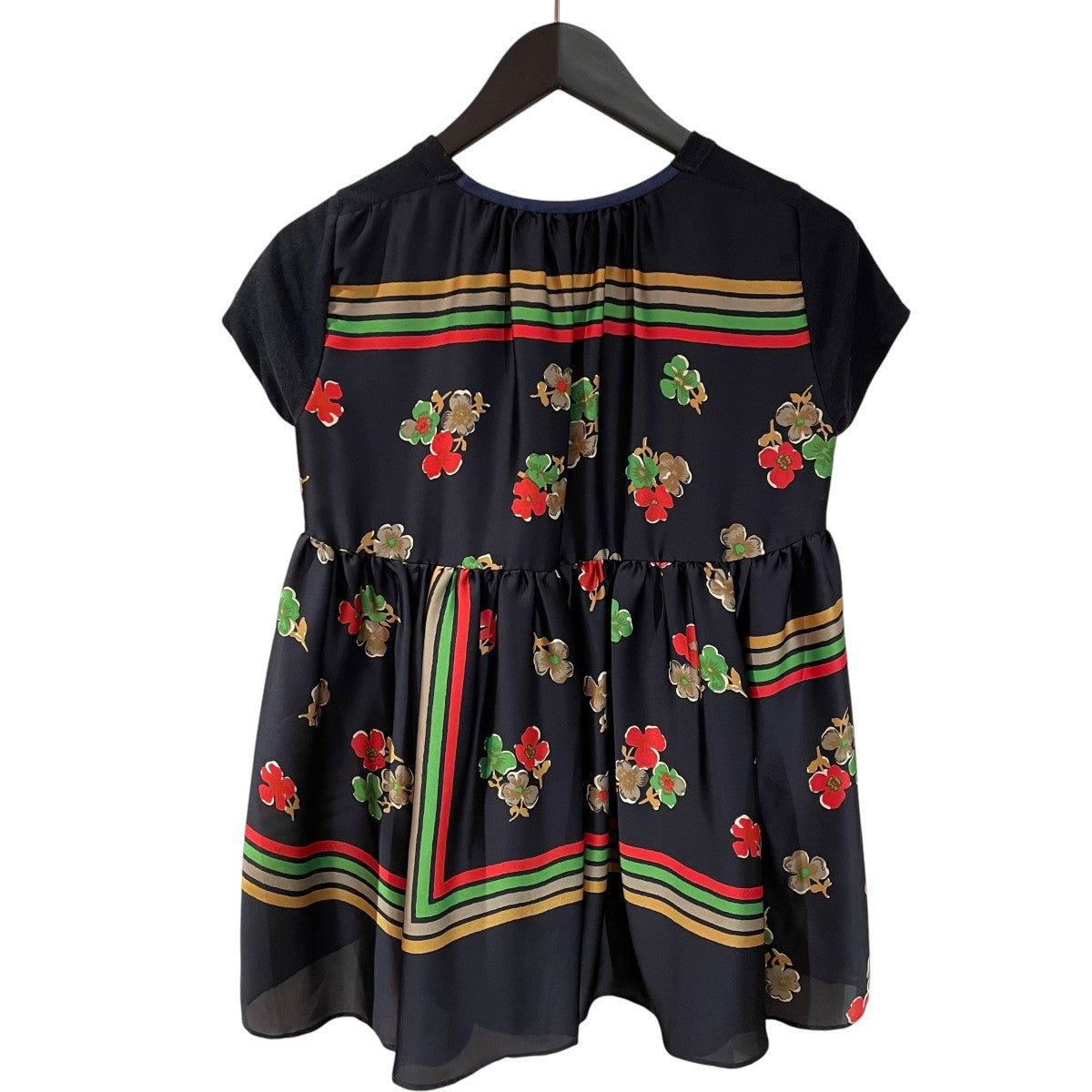 sacai 花柄半袖ブラウス17-03364 古着・中古-2枚目のアイテム画像