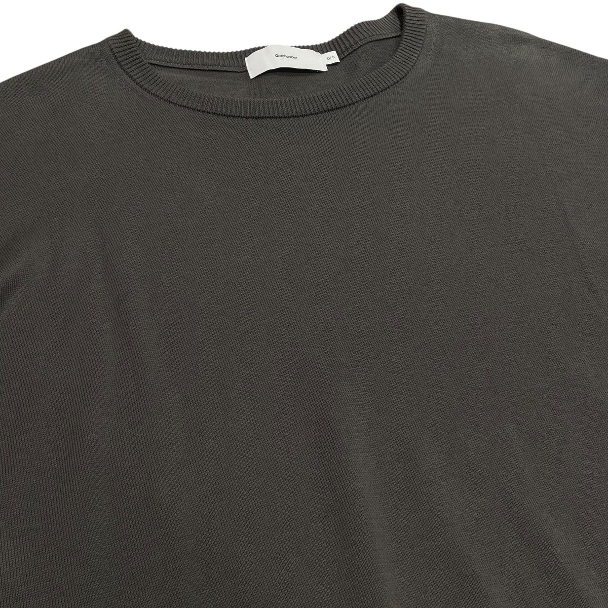 Graphpaper 24SSSuvin Cotton Oversized L S Crew Neck KnitコットンセーターGU241-80251B 古着・中古-3枚目のアイテム画像