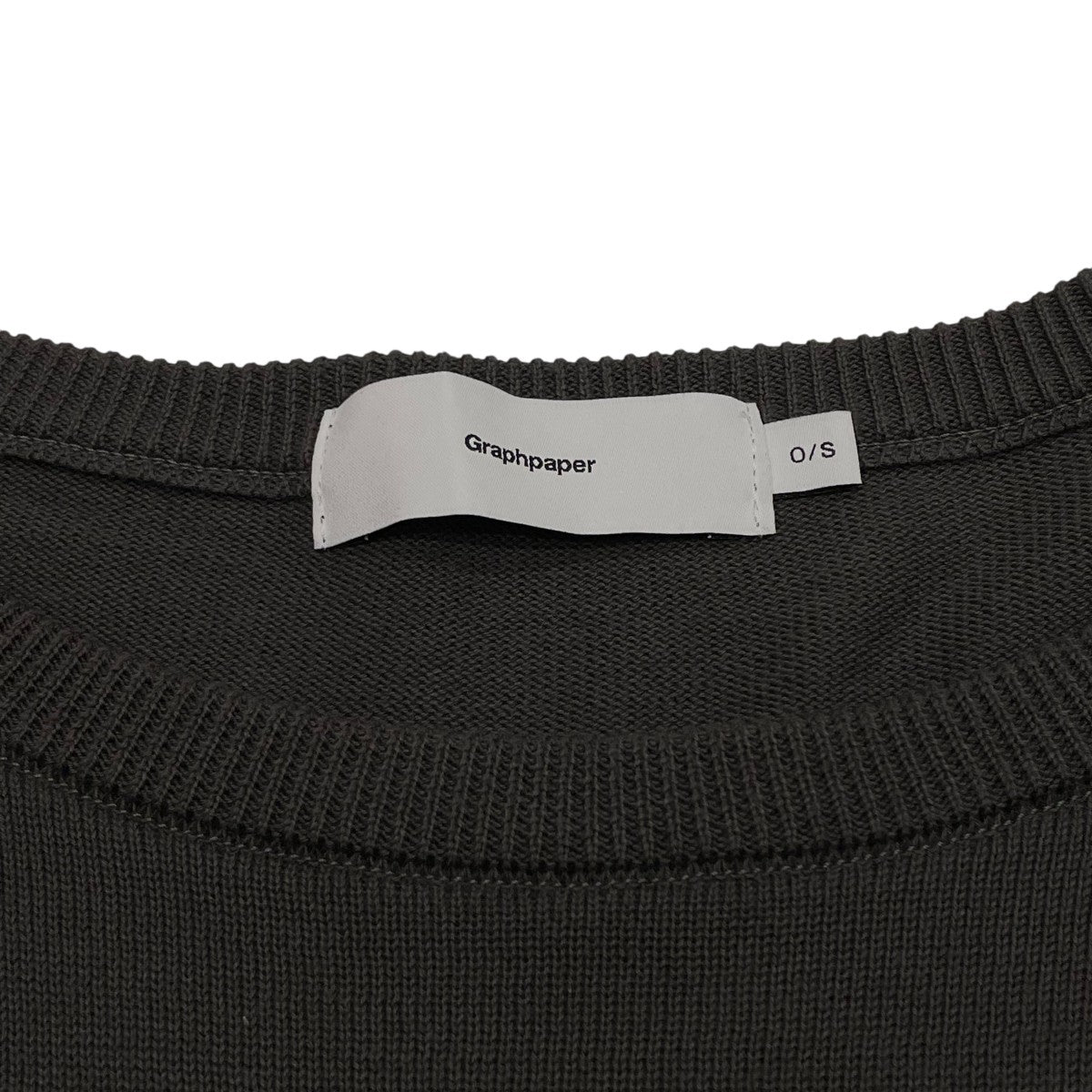 Graphpaper 24SSSuvin Cotton Oversized L S Crew Neck KnitコットンセーターGU241-80251B 古着・中古-6枚目のアイテム画像