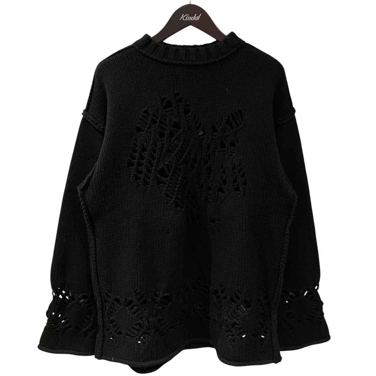 Tamme 23AWEAGLE PATTERN DAMAGE KNIT厚手ニット23A0130 古着・中古-1枚目のアイテム画像