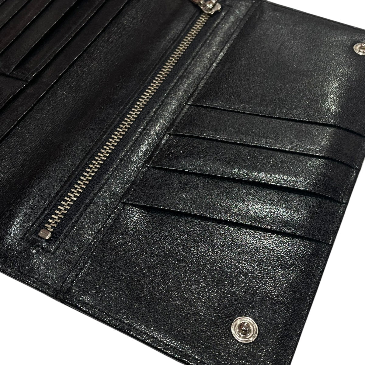 ジャンポールゴルチェ　長財布　廃番 ジャンポールゴルチエJean Paul GAULTIER ロゴエンボスレザー長財布 黒