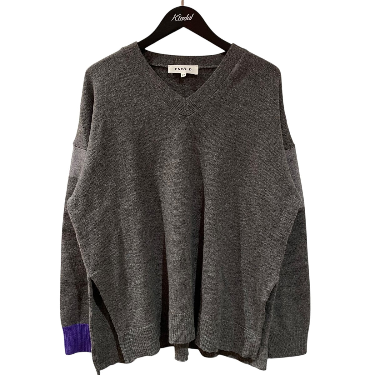 V-NECK COLOR-BLOCK PULLOVERニット300IS270-2691