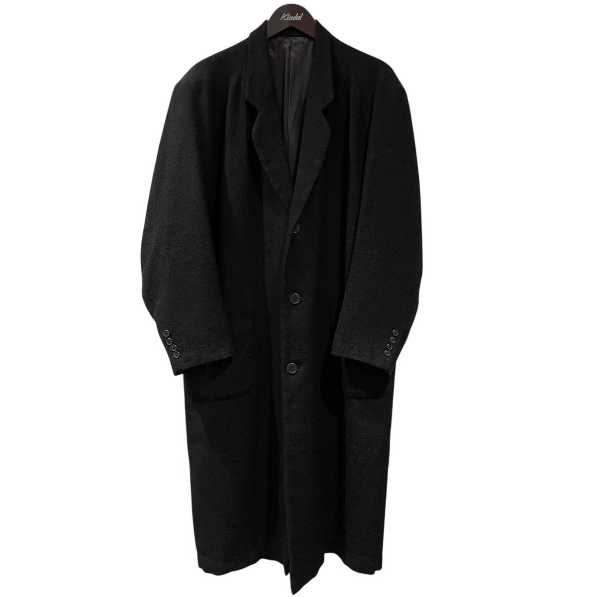 Y‘s for men ヴィンテージ　ブラック　コート(80s ワンオーナー品) Y'S for men(ワイズフォーメン) 80sチェスターコート ブラック サイズ