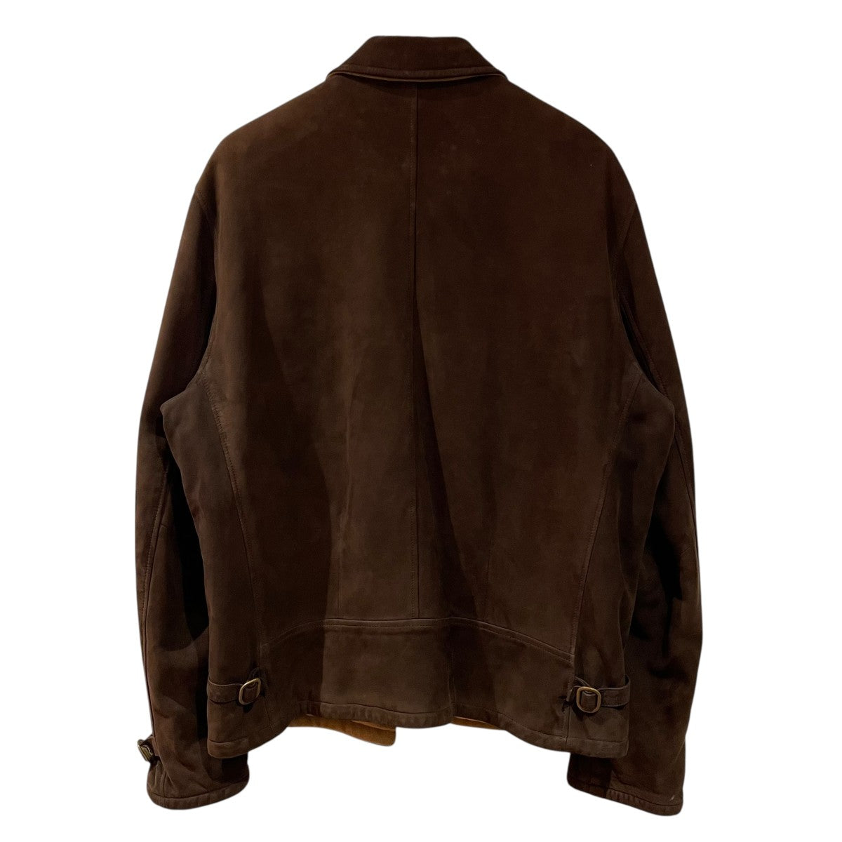 90s ラムスエードジャケットジップアップラムレザージャケット