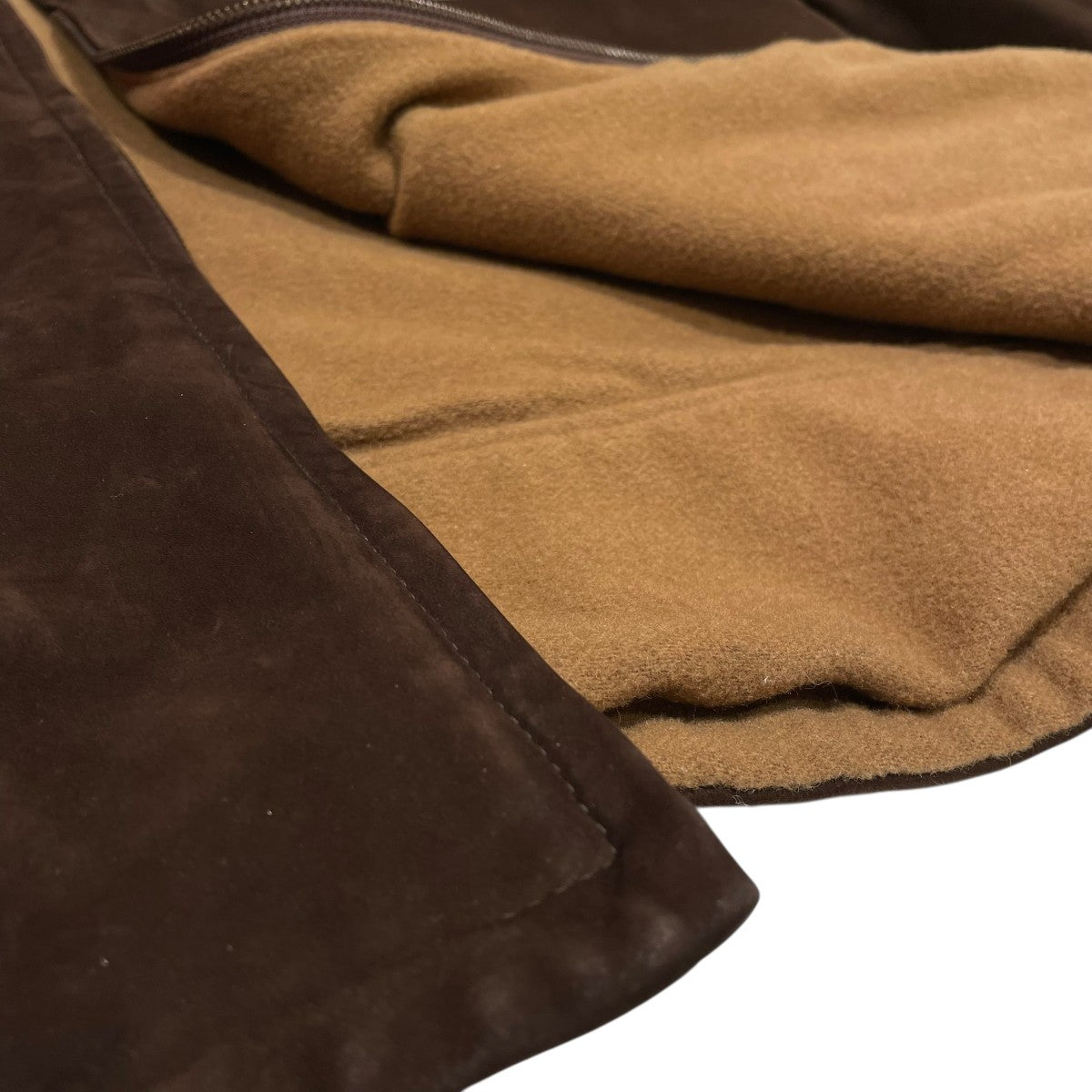 90s ラムスエードジャケットジップアップラムレザージャケット