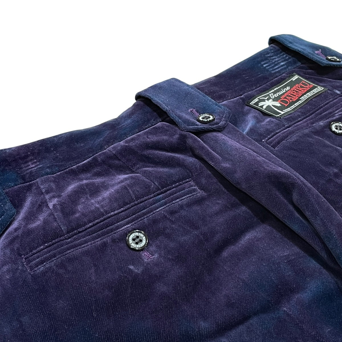 TIEDYE VELOUR FLARE SLACKSコーデュロイパンツ23AW B-2