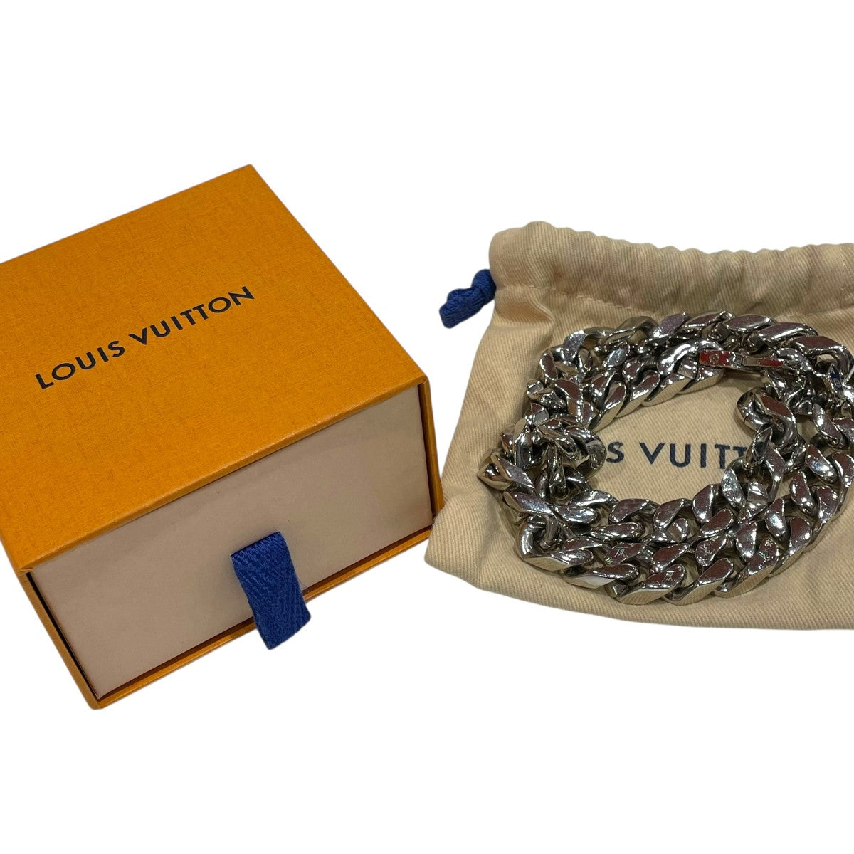 LOUIS VUITTON Collier LV Chain Links NecklaceチェーンネックレスM69987 古着・中古-6枚目のアイテム画像