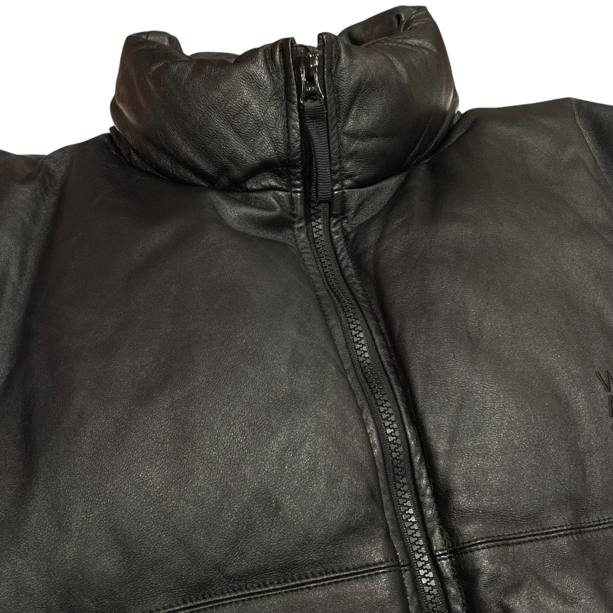 WACKO MARIA LEATHER DOWN JACKETラムレザーダウンジャケット 古着・中古-3枚目のアイテム画像