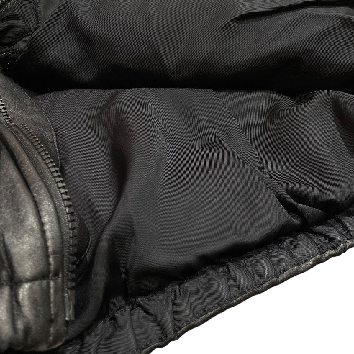 WACKO MARIA LEATHER DOWN JACKETラムレザーダウンジャケット 古着・中古-5枚目のアイテム画像
