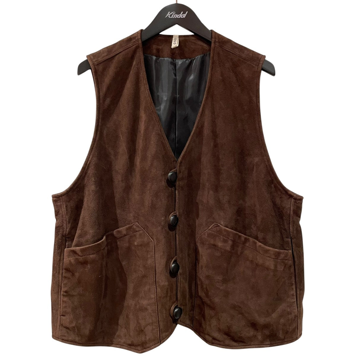 26SSCHIMAYO VESTレザーベストV-11-C-SUEDE-5