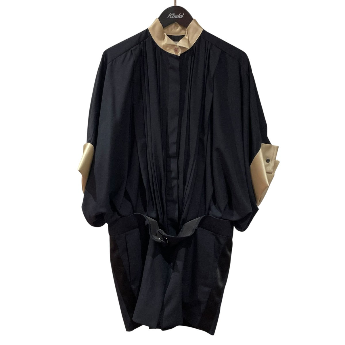 sacai 22SSSuiting Mix Dress半袖ブラウス22-06035 古着・中古-1枚目のアイテム画像