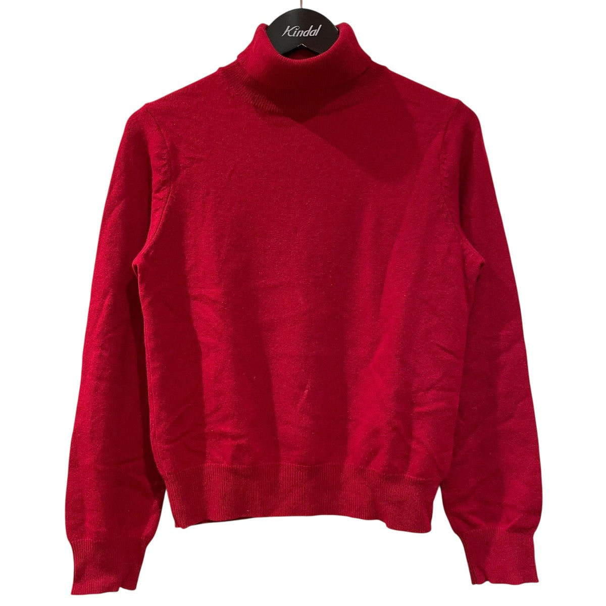 00's コムデギャルソン ハイネック ケーブルニット ウール 赤 COMME des GARCONS(コムデギャルソン) 2002タートルネックニットkg