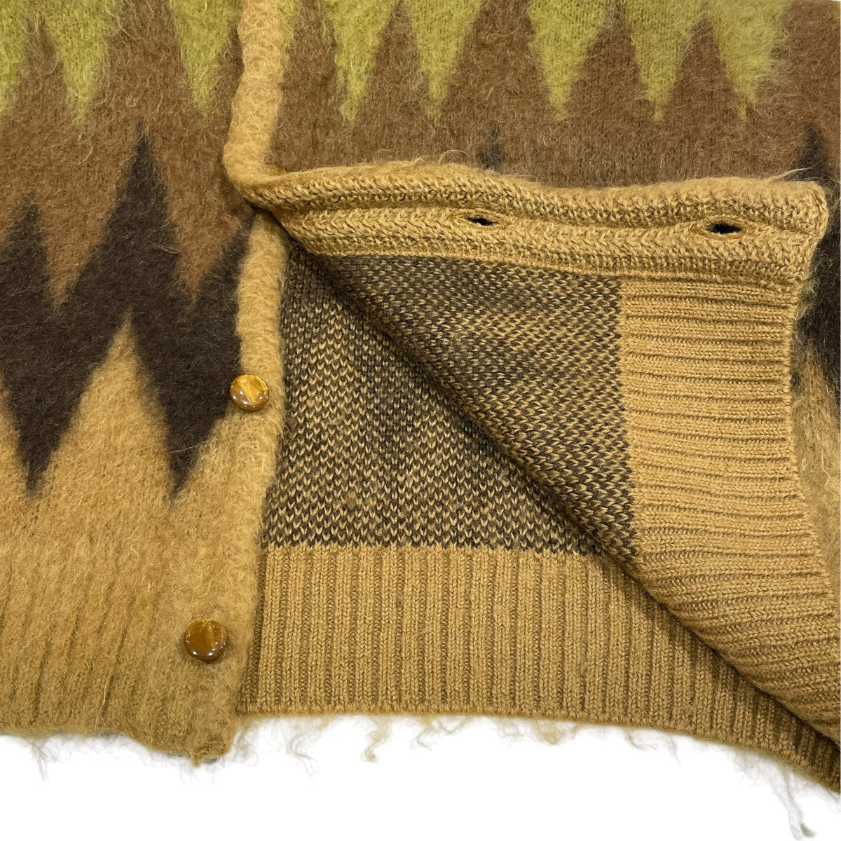 Needles Mohair Cardigan - ZigzagモヘヤカーディガンLQ274 古着・中古-4枚目のアイテム画像