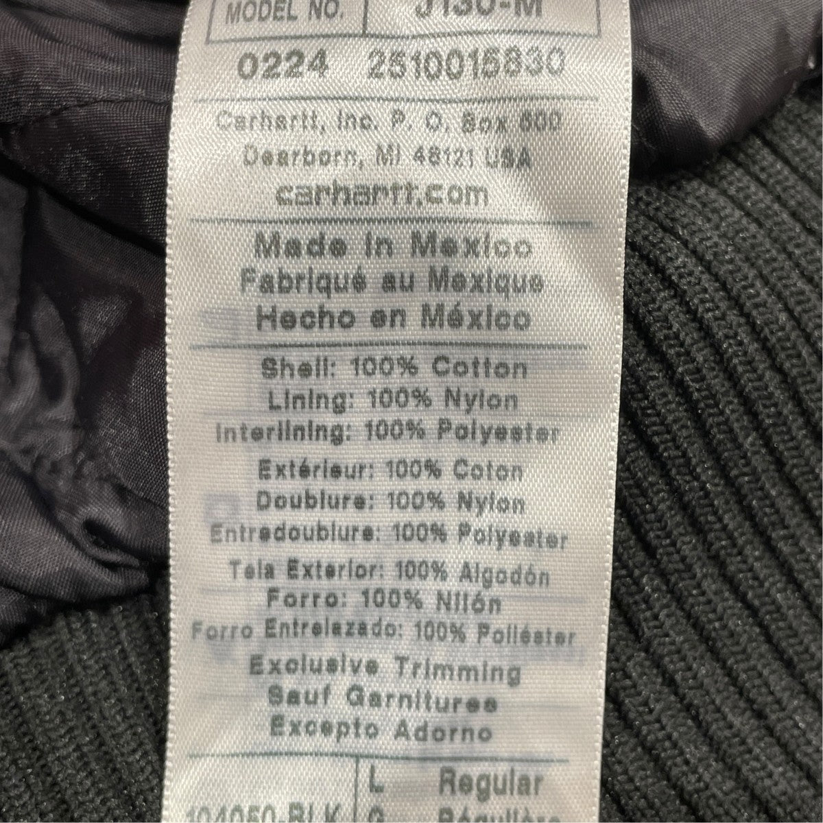 CarHartt ジップパーカーj130-m 古着・中古-6枚目のアイテム画像