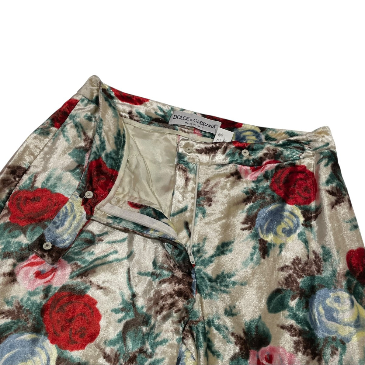 DOLCE ＆ GABBANA 花柄ベロアパンツ621/3510 古着・中古-3枚目のアイテム画像