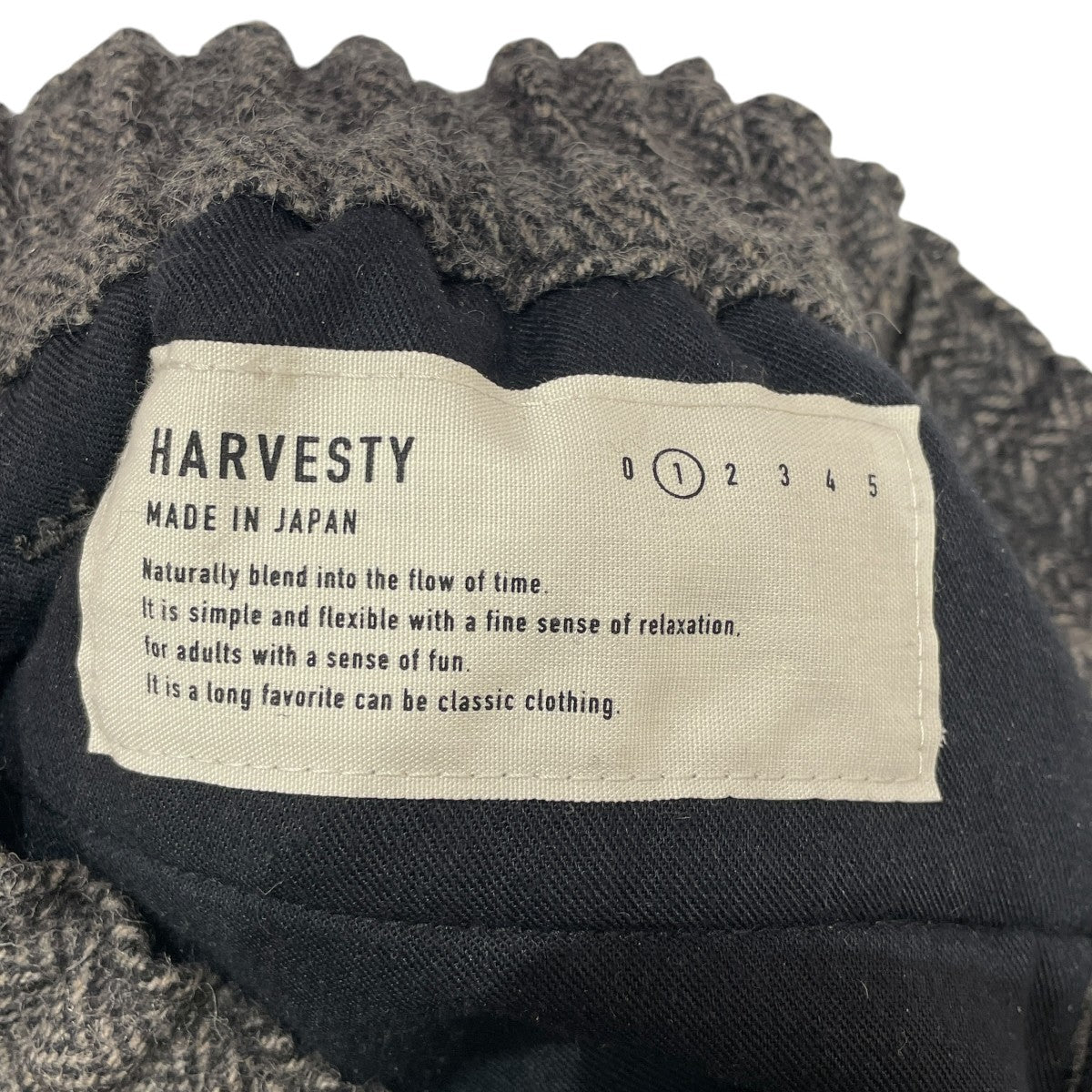 HARVESTY ツイードサーカスパンツタックワイドパンツa11916 1 古着・中古-5枚目のアイテム画像