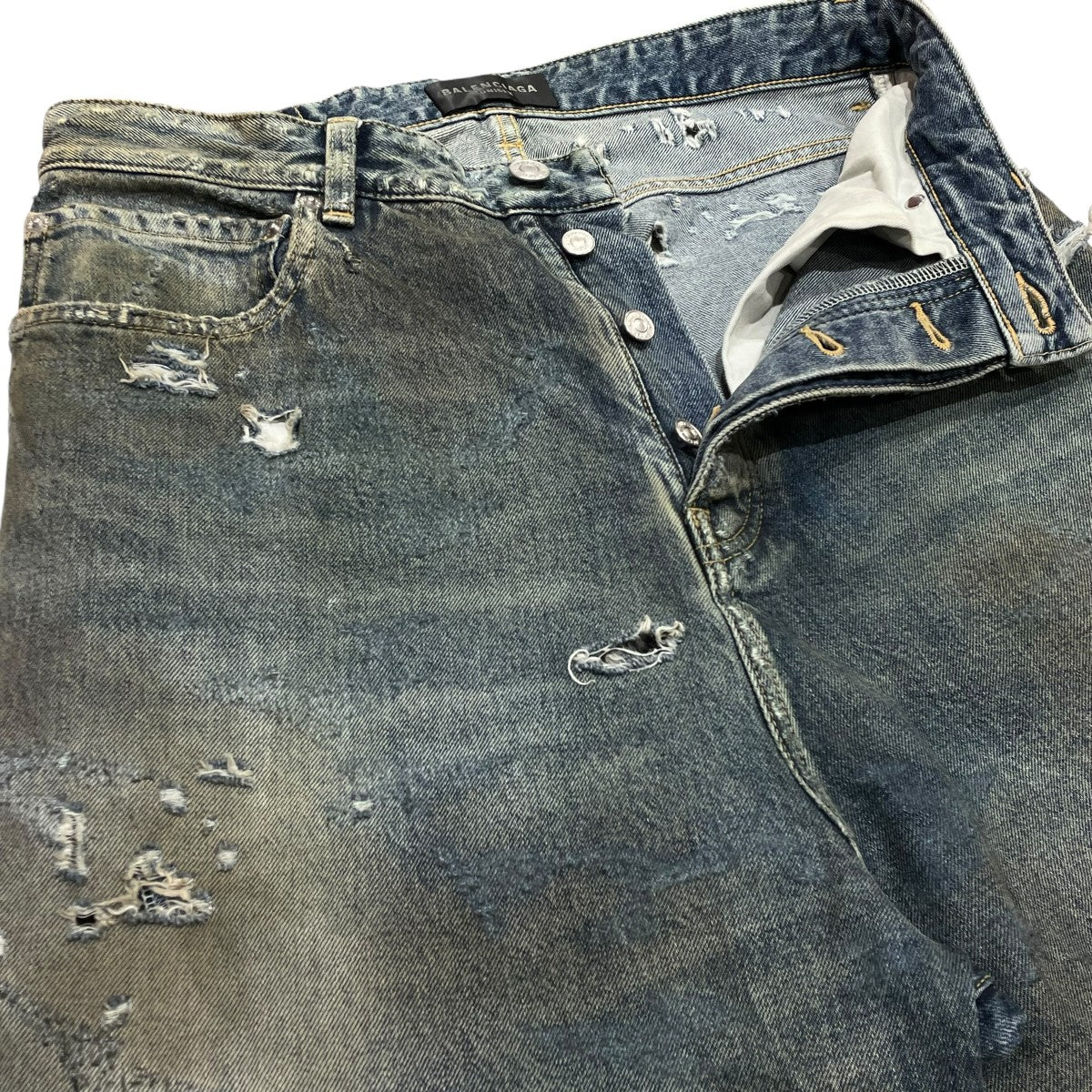 23SS Super Destroyed Baggyダメージデニムパンツ