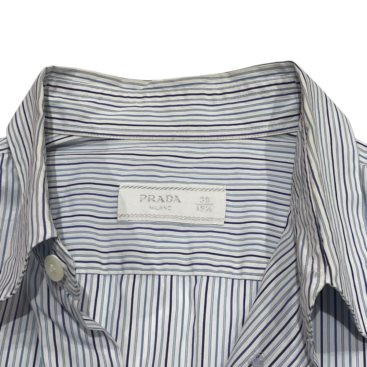 PRADA ストライプ長袖シャツUCM971 古着・中古-7枚目のアイテム画像