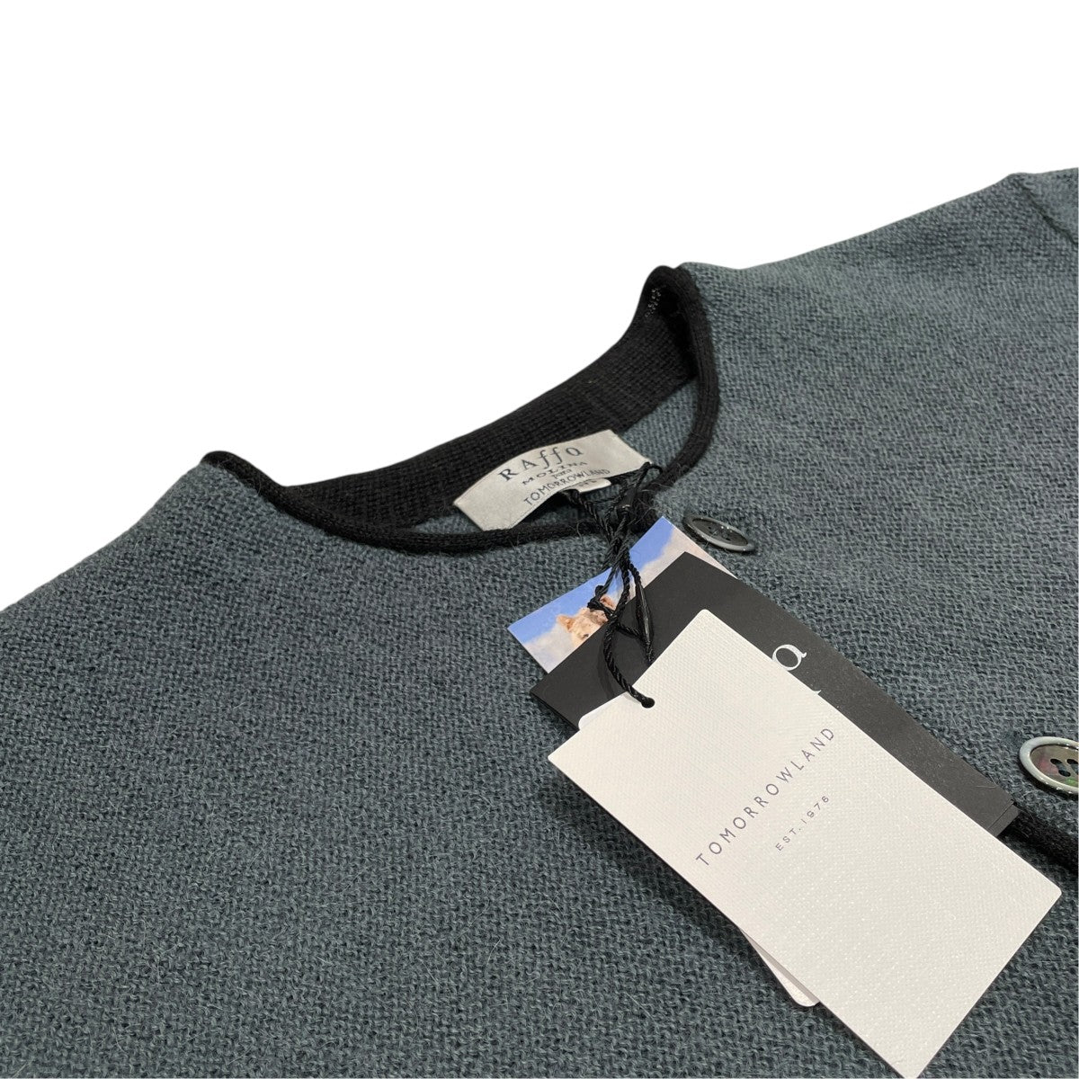 raffia 薄手カーディガン03-6721-1070 古着・中古-3枚目のアイテム画像