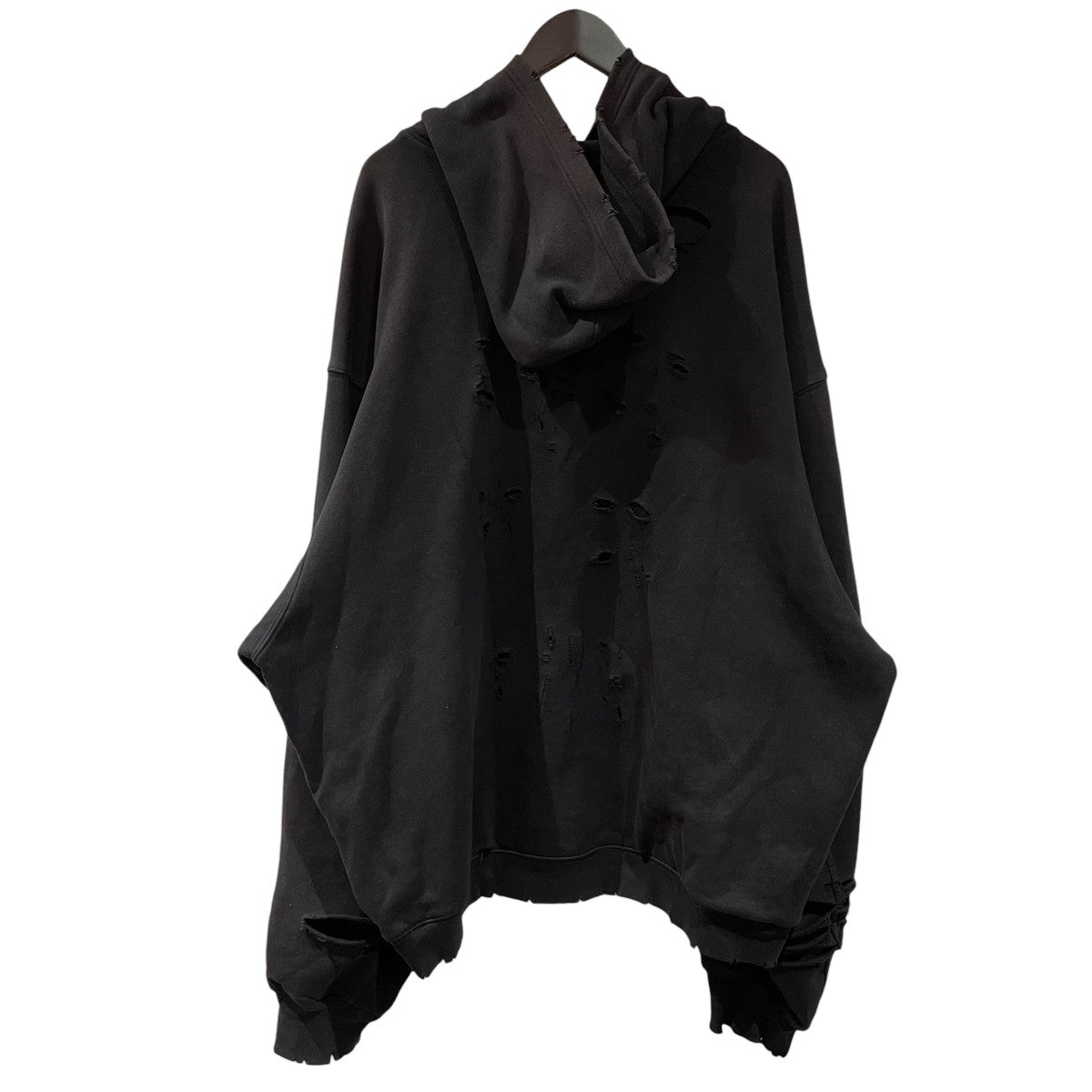 BALENCIAGA 21SSCaps Destroyed Hoodieパーカー659403 古着・中古-2枚目のアイテム画像