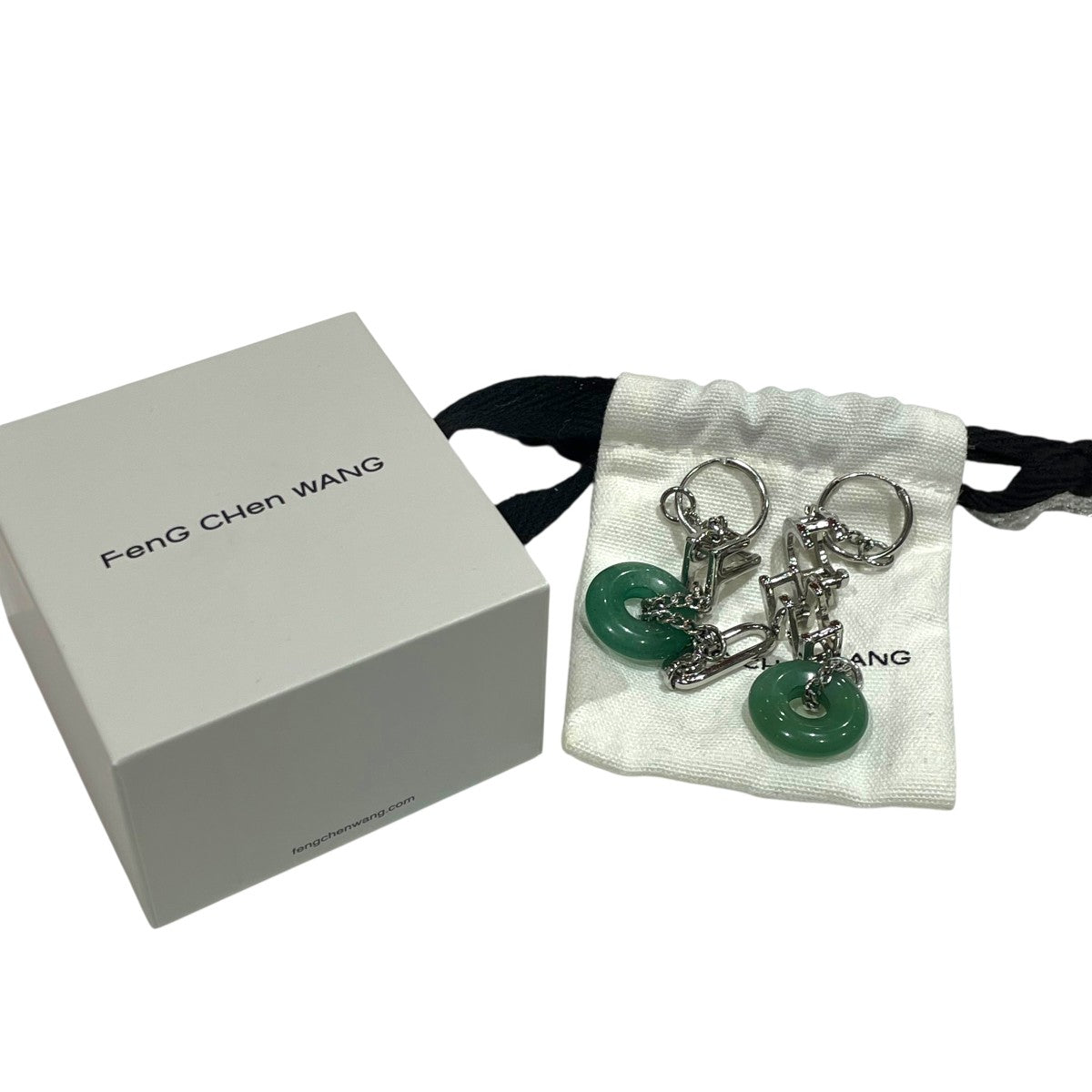 FENG CHEN WANG FCW JADE STONE EARRINGチェーンピアスFS13ACC1103 古着・中古-5枚目のアイテム画像