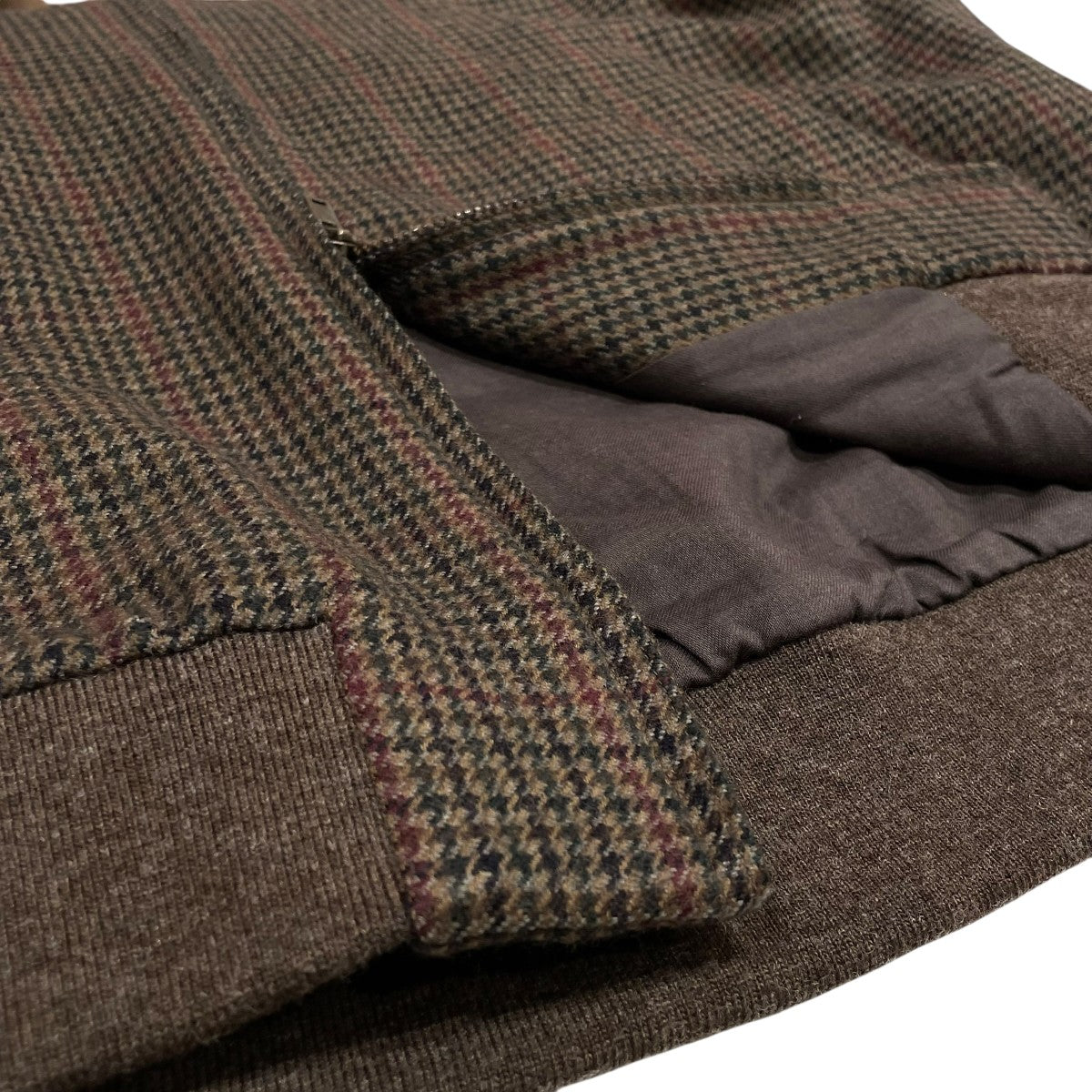 Classic Houndstooth Harrington JacketジップブルゾンBHS24F027Hdt
