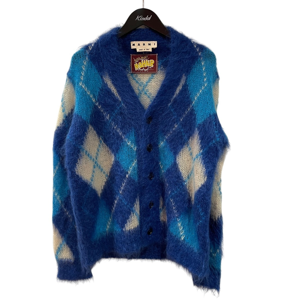 22SSICONIC MOHAIR ARGYLE SWEATERカーディガンCDMG0051Q1 UFU117