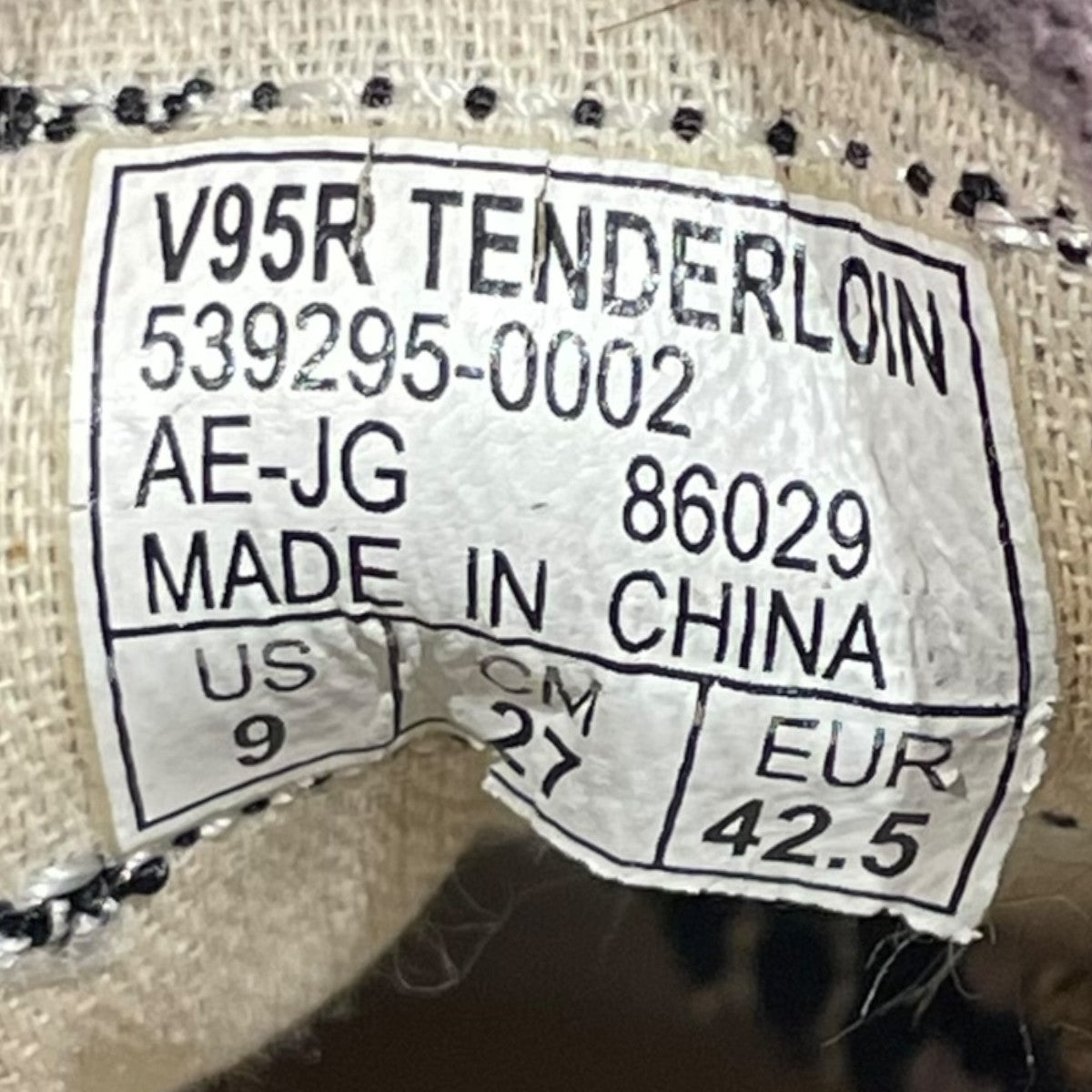 VANS×TENDERLOIN V95R TENDERLOIN ERAローカットスニーカー 古着・中古-8枚目のアイテム画像