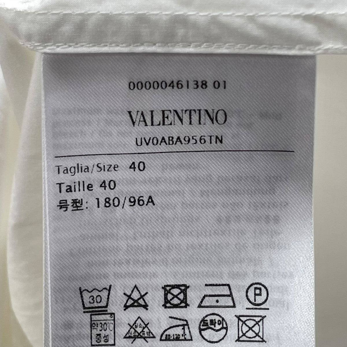 VALENTINO 20AWフラワープリント長袖シャツUV0ABA956TN 古着・中古-7枚目のアイテム画像