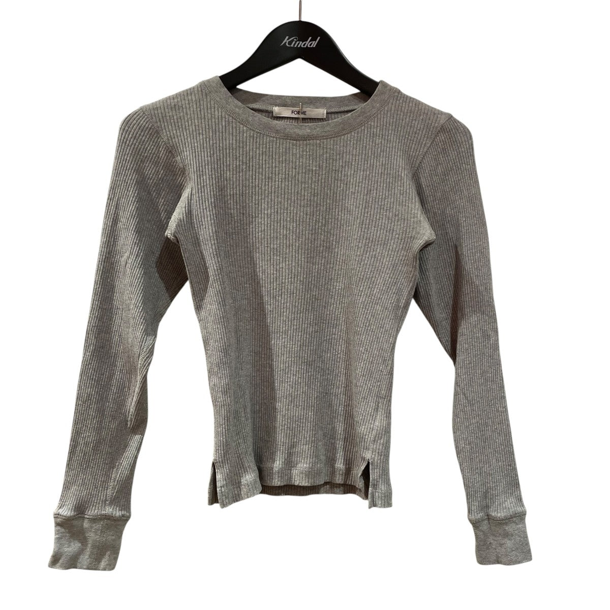 forme クルーネックニット24sp ribcut sew gry 古着・中古-1枚目のアイテム画像