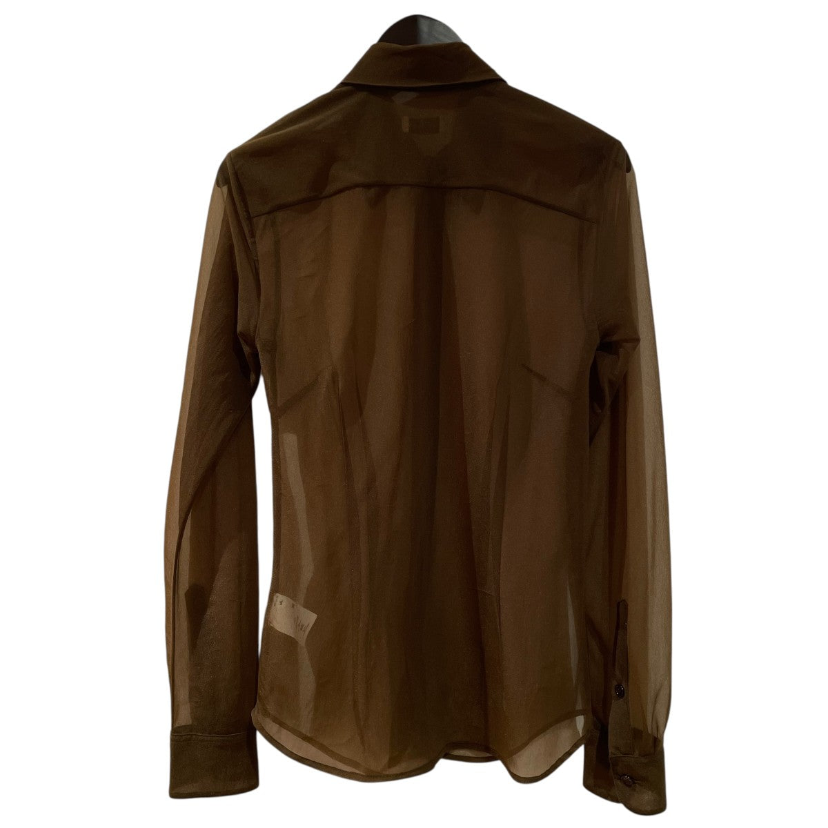DRIES VAN NOTEN カジュアルシャツ XS 茶系 【古着】【中古】 DRIES VAN NOTEN（ドリスヴァンノッテン）カジュアルシャツ ベージュ