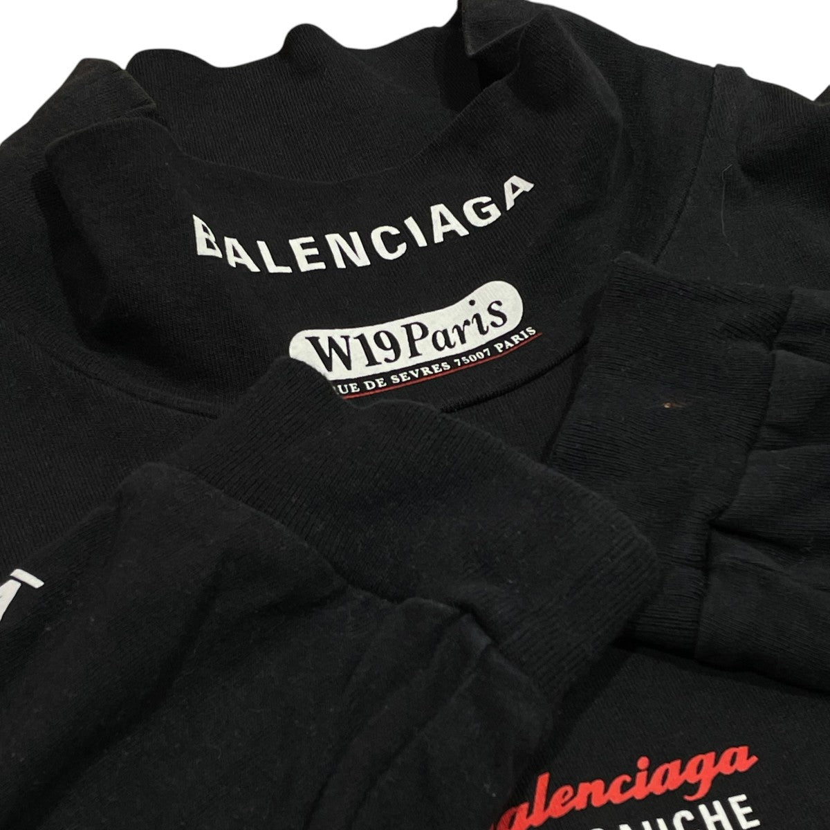 BALENCIAGA 19AWMulti Logo Turtle Neckハイネックカットソー594582 古着・中古-7枚目のアイテム画像